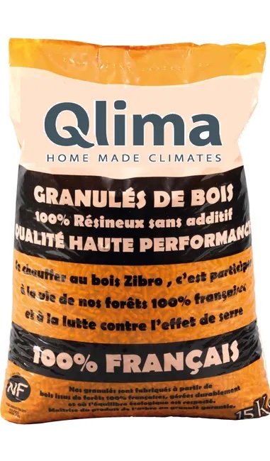 Palette granulés de bois QLIMA (72 sacs de 15kg)